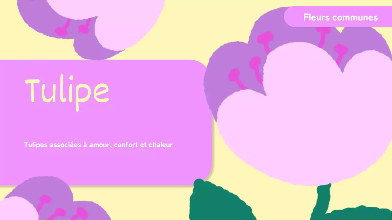 Jaune Rose Animation Fleurs Matériel de conférence