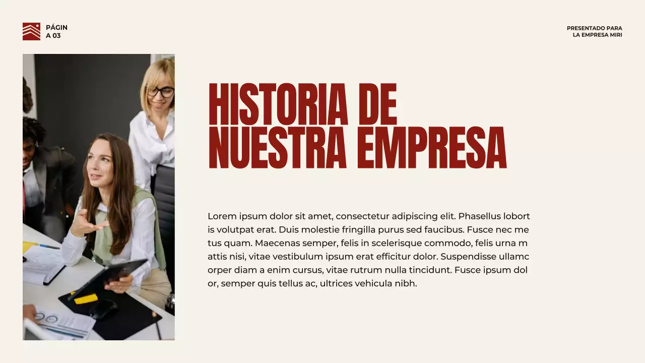 Estrategia de lanzamiento empresarial en rojo y beige