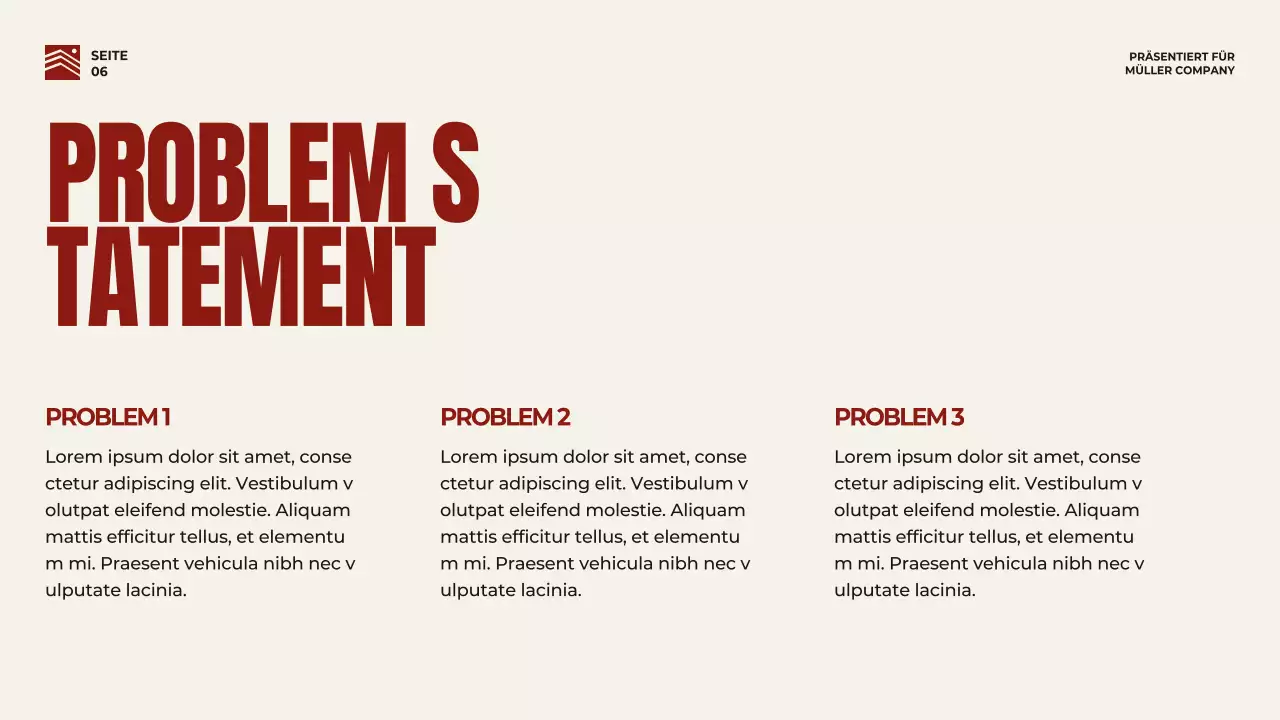 Rot und Beige Bold Business Pitch Strategie