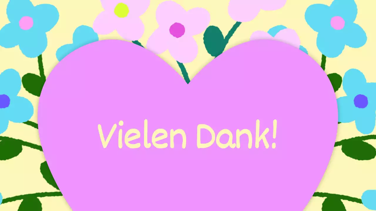 Gelb Rosa Animation Blumen Vortragsmaterial