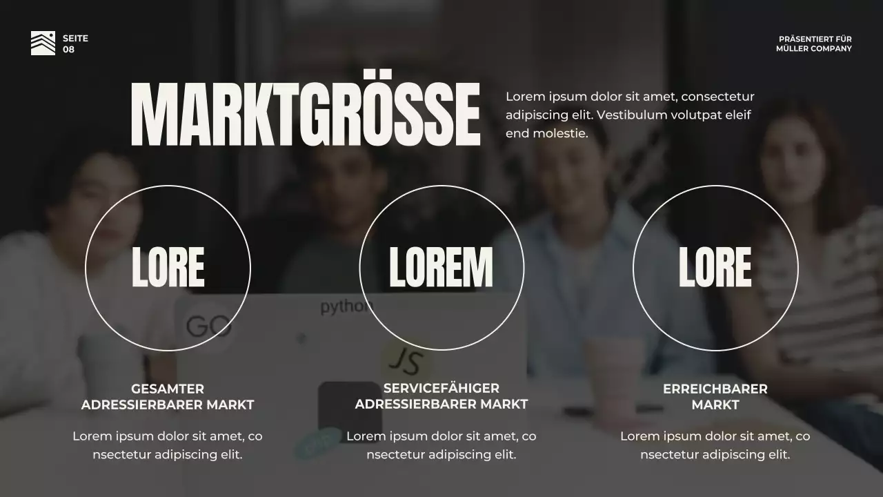 Rot und Beige Bold Business Pitch Strategie