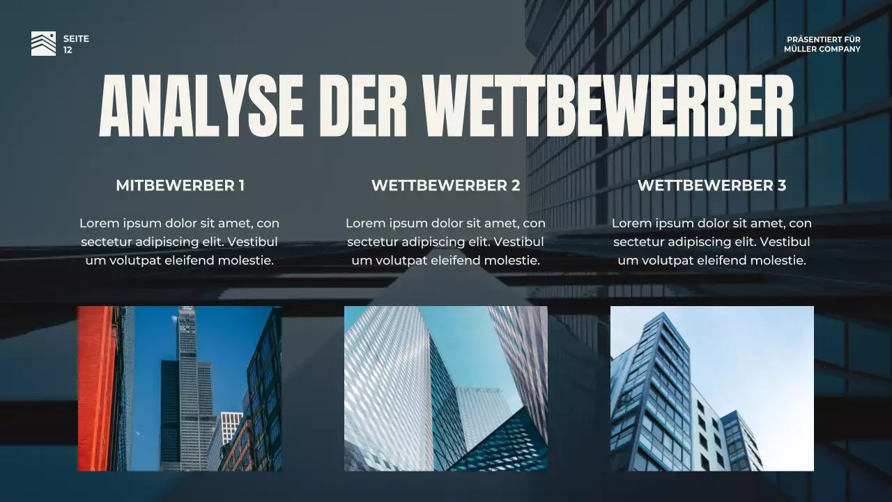 Rot und Beige Bold Business Pitch Strategie