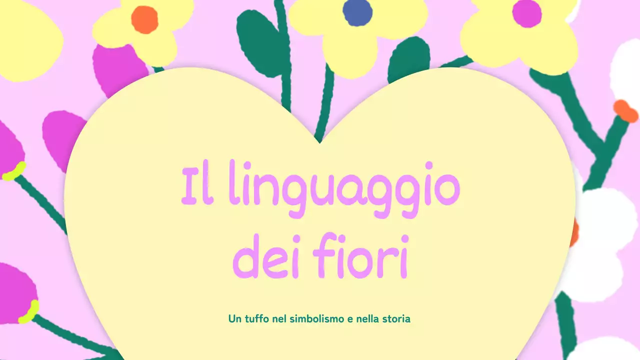 Fiori di animazione giallo-rosa Materiale per conferenze