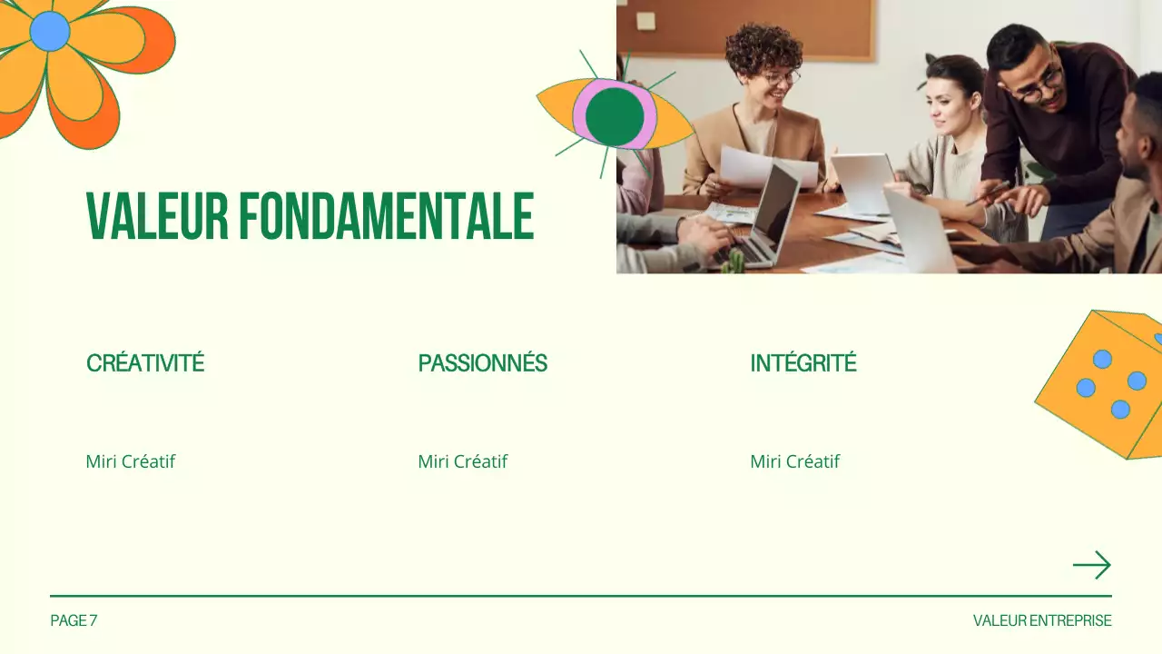 Green and White Creative Design Studio Présentation de la société