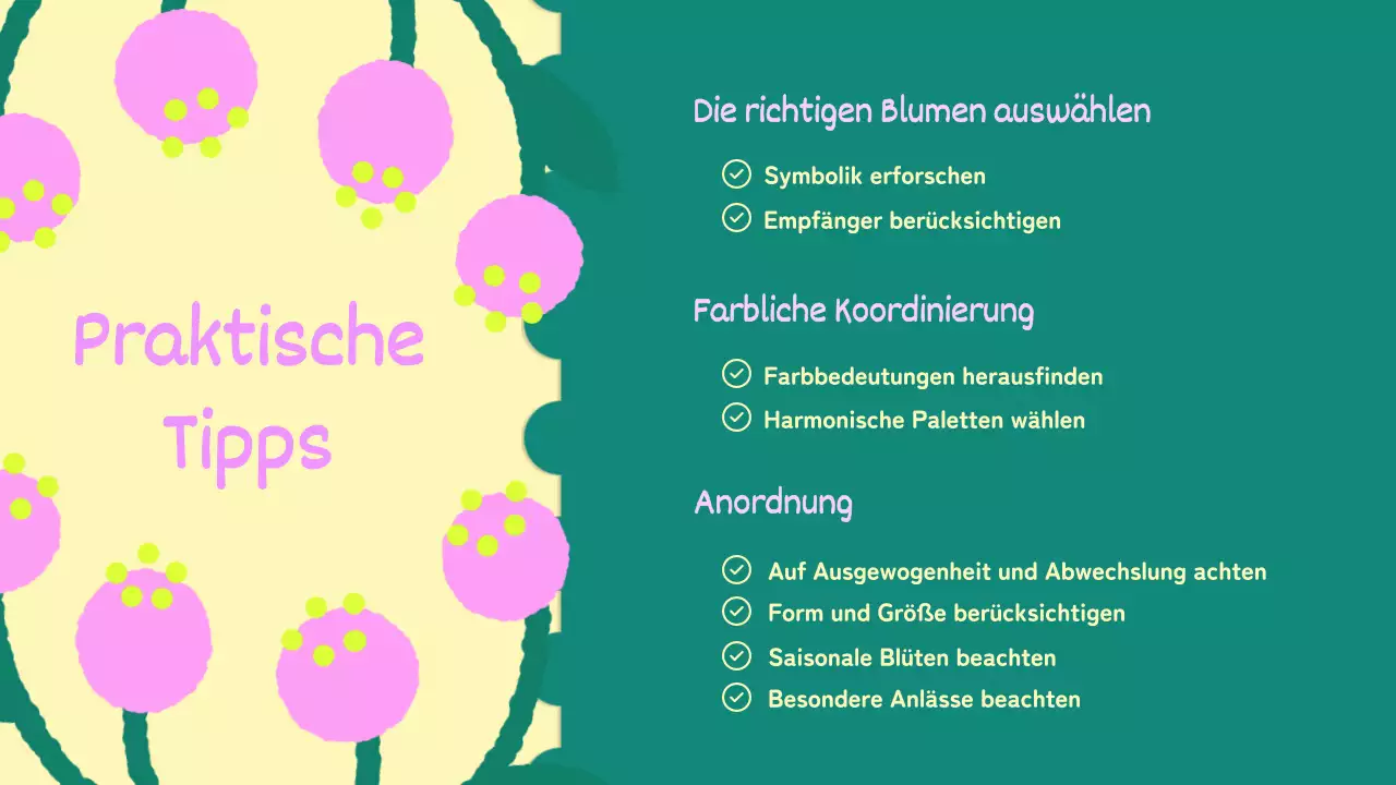 Gelb Rosa Animation Blumen Vortragsmaterial