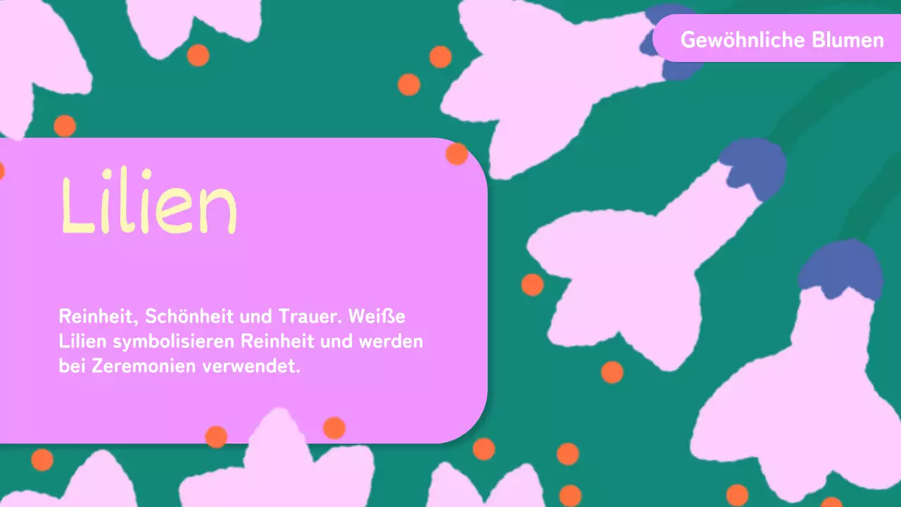 Gelb Rosa Animation Blumen Vortragsmaterial