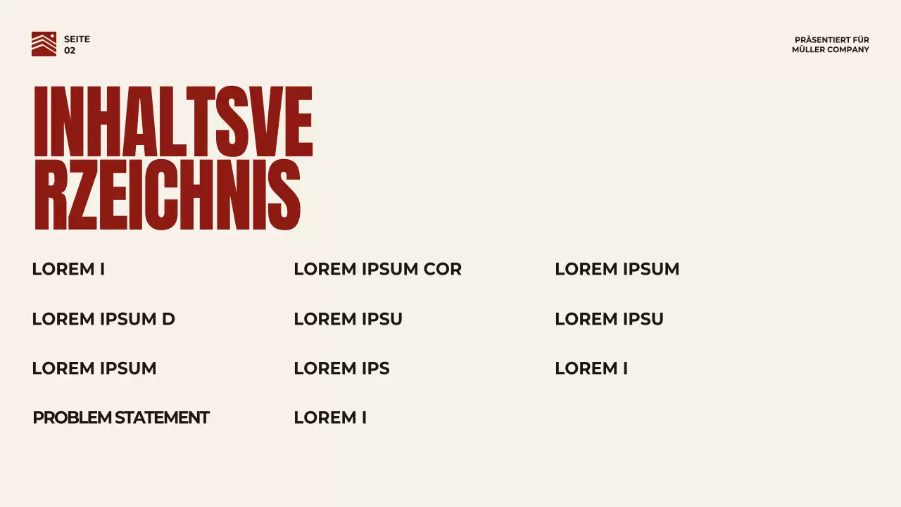 Rot und Beige Bold Business Pitch Strategie