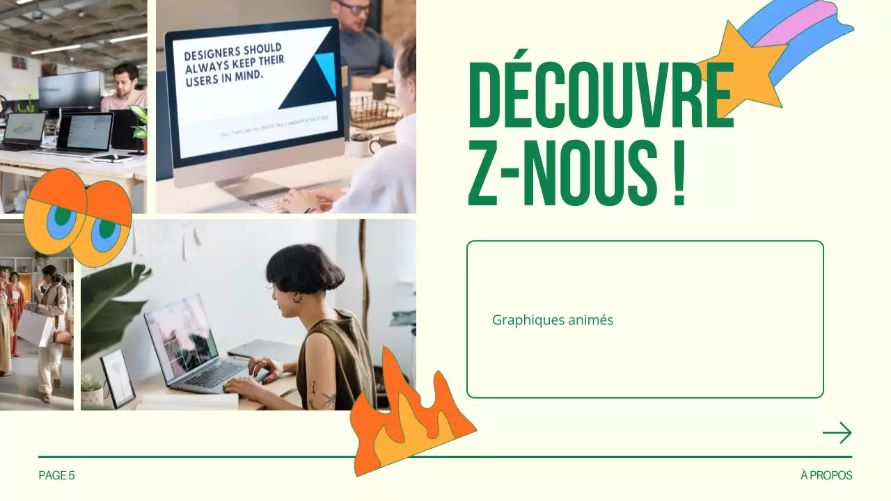 Green and White Creative Design Studio Présentation de la société