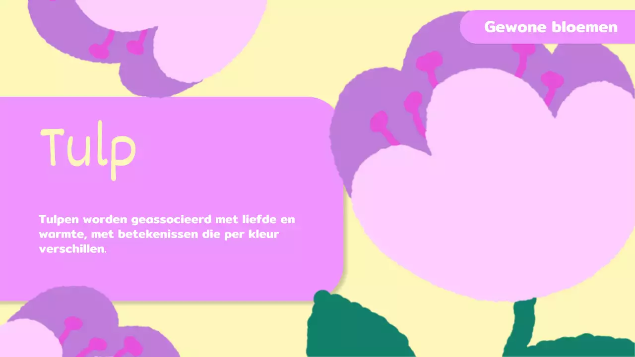 Geel Roze Animatie Bloemen Lesmateriaal