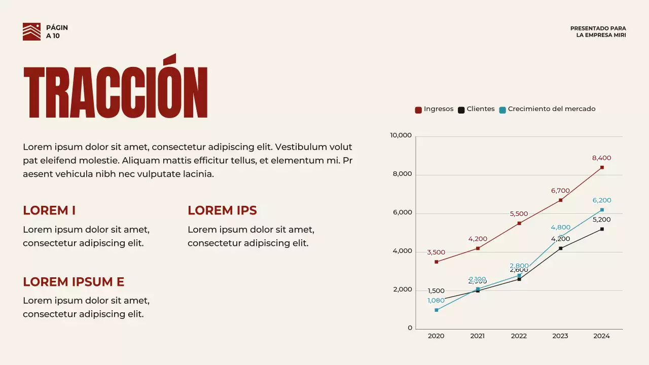 Estrategia de lanzamiento empresarial en rojo y beige