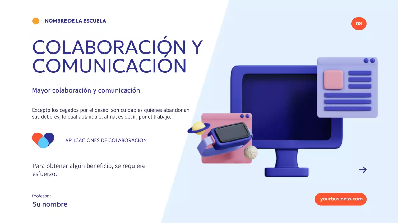 Azul Naranja Moderno Mínimo Cómo la tecnología potencia el aprendizaje Introducción