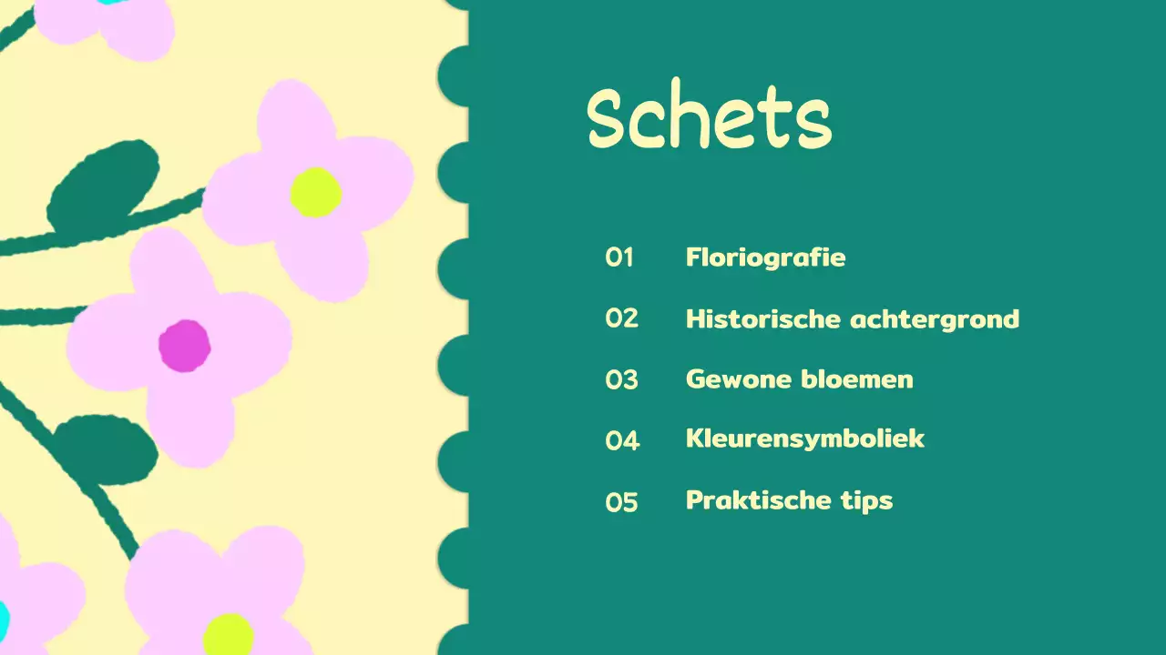 Geel Roze Animatie Bloemen Lesmateriaal