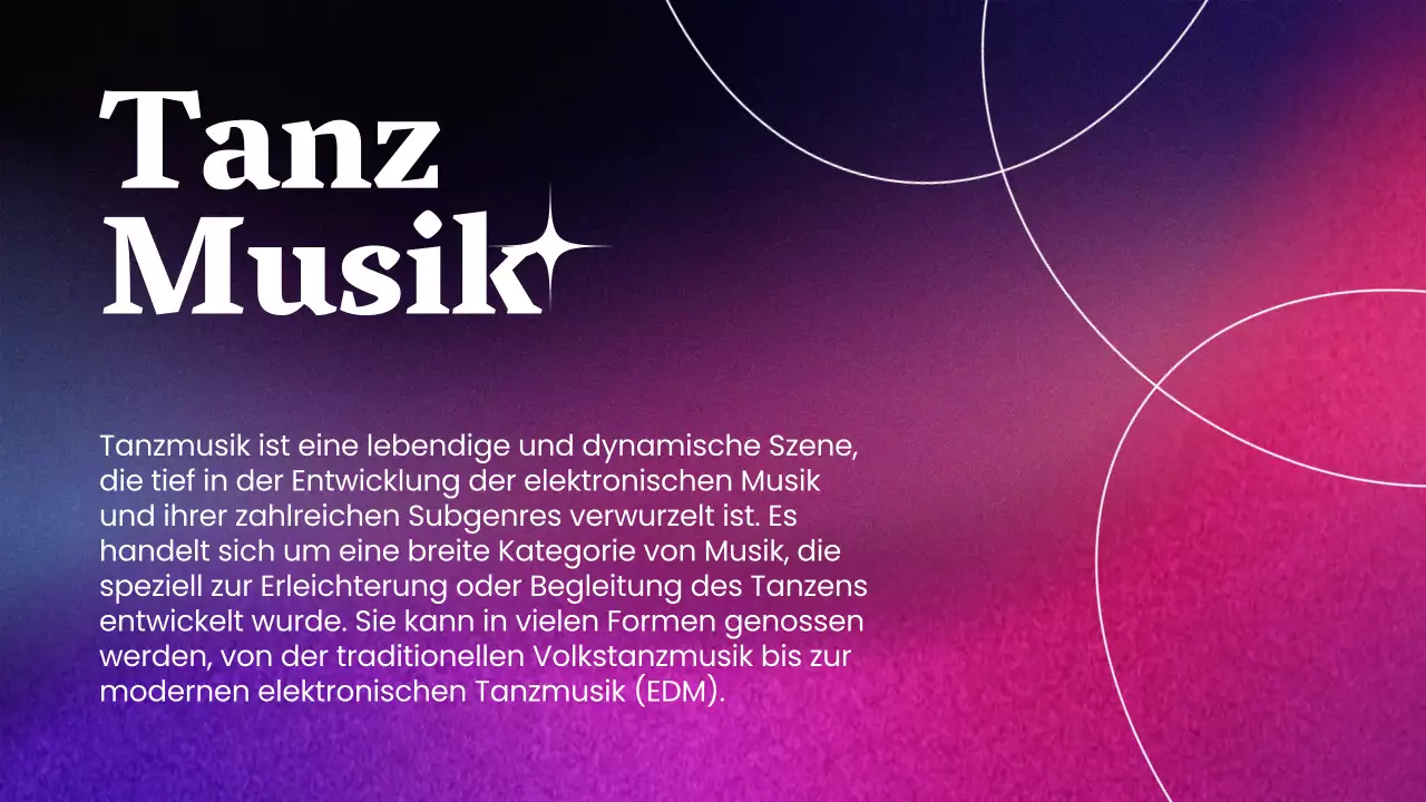 Lila Rosa Trend Tanzmusik Vortragsmaterial