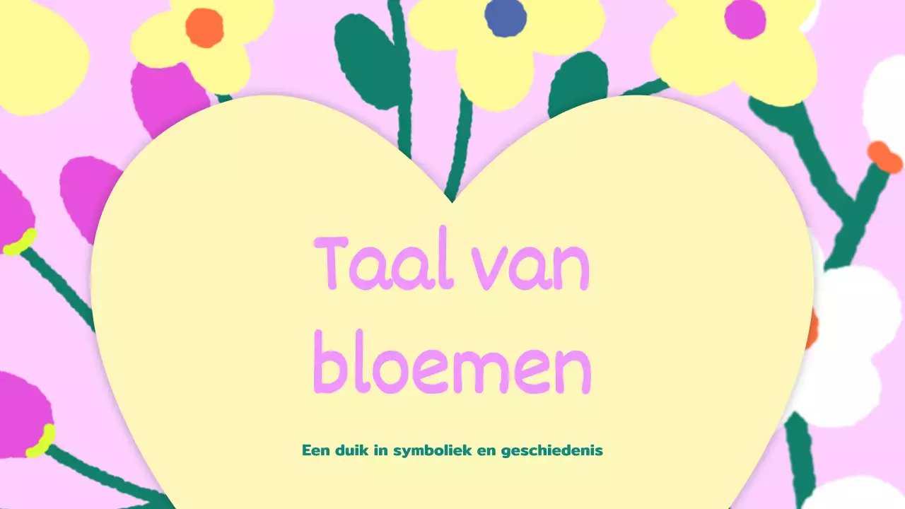 Geel Roze Animatie Bloemen Lesmateriaal