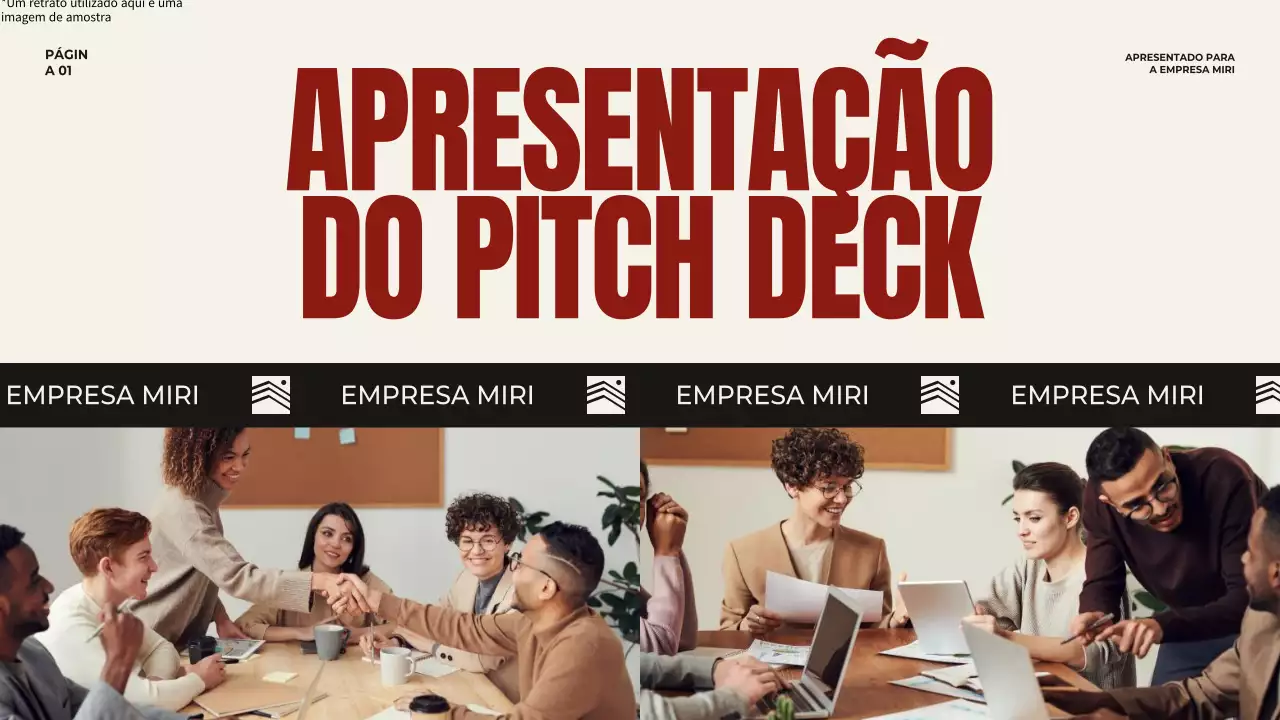 Estratégia de apresentação de propostas comerciais em vermelho e bege