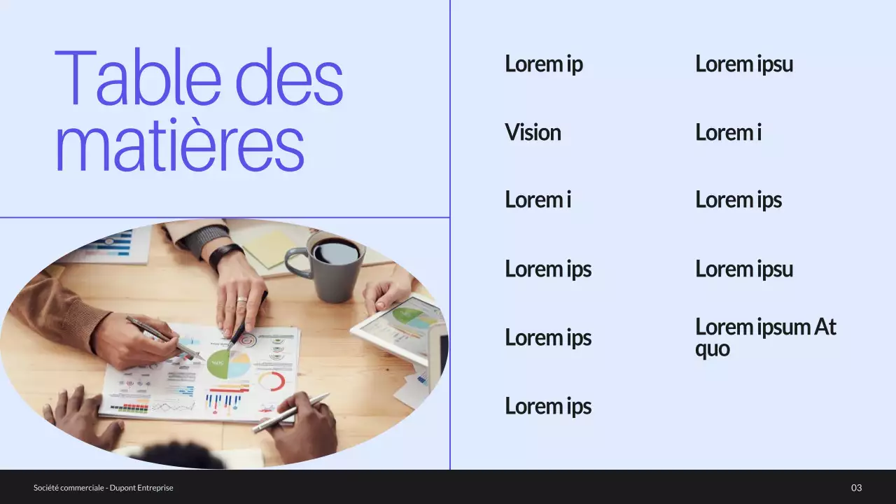 Profil de l'entreprise Blue and Green Minimal Introduction de l'entreprise