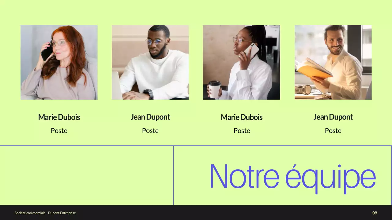 Profil de l'entreprise Blue and Green Minimal Introduction de l'entreprise