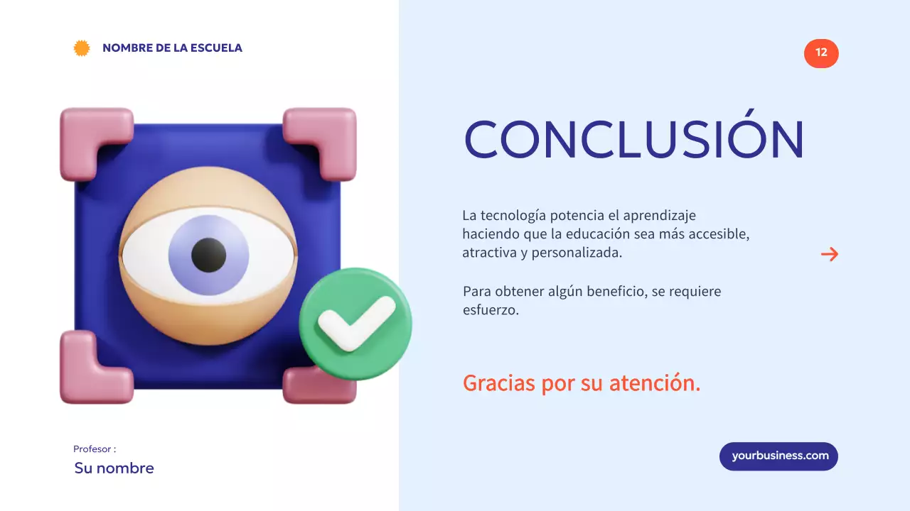 Azul Naranja Moderno Mínimo Cómo la tecnología potencia el aprendizaje Introducción