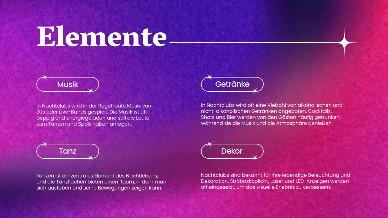 Lila Rosa Trend Tanzmusik Vortragsmaterial