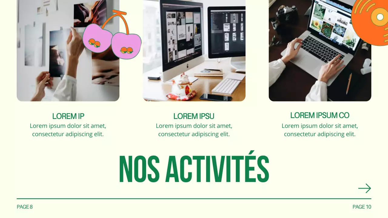 Green and White Creative Design Studio Présentation de la société