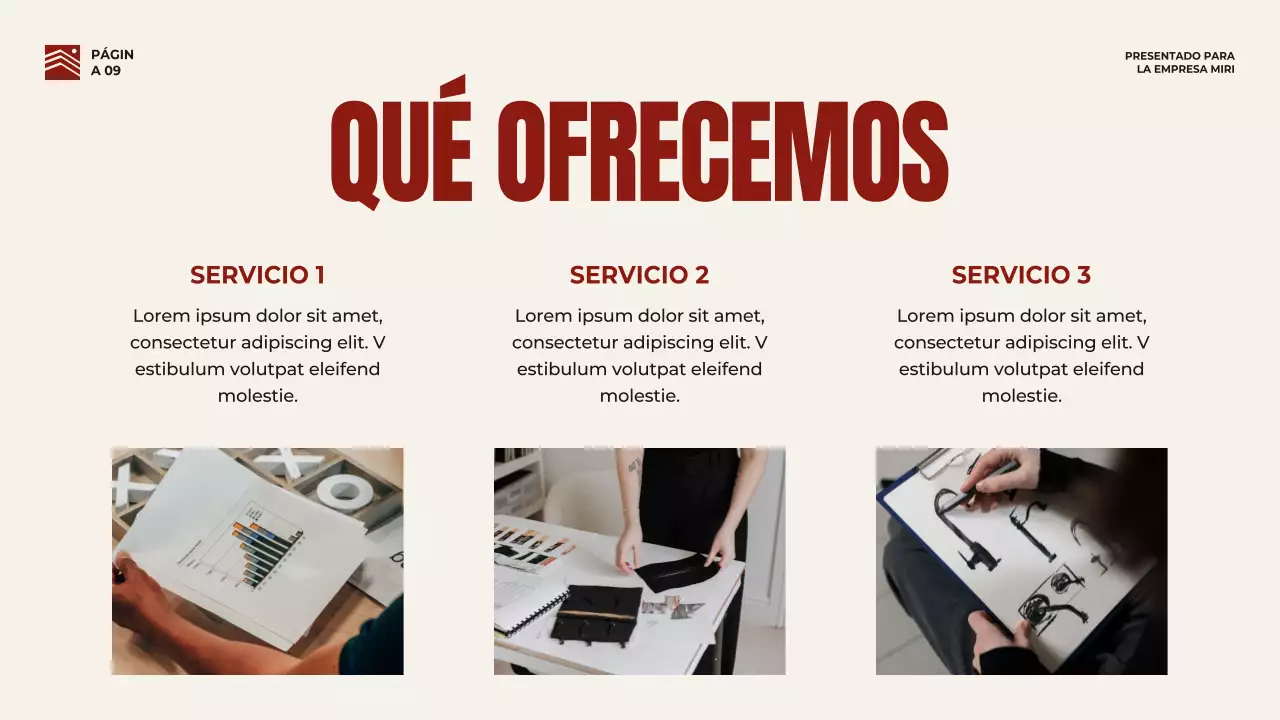 Estrategia de lanzamiento empresarial en rojo y beige