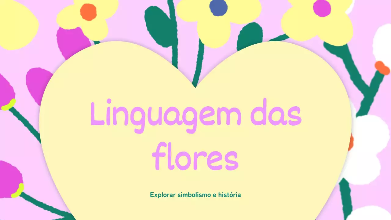 Amarelo Rosa Animação Flores Material de aula