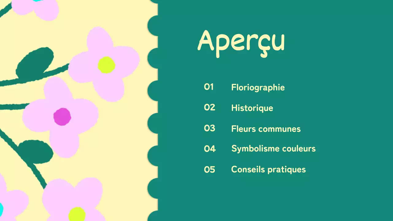 Jaune Rose Animation Fleurs Matériel de conférence