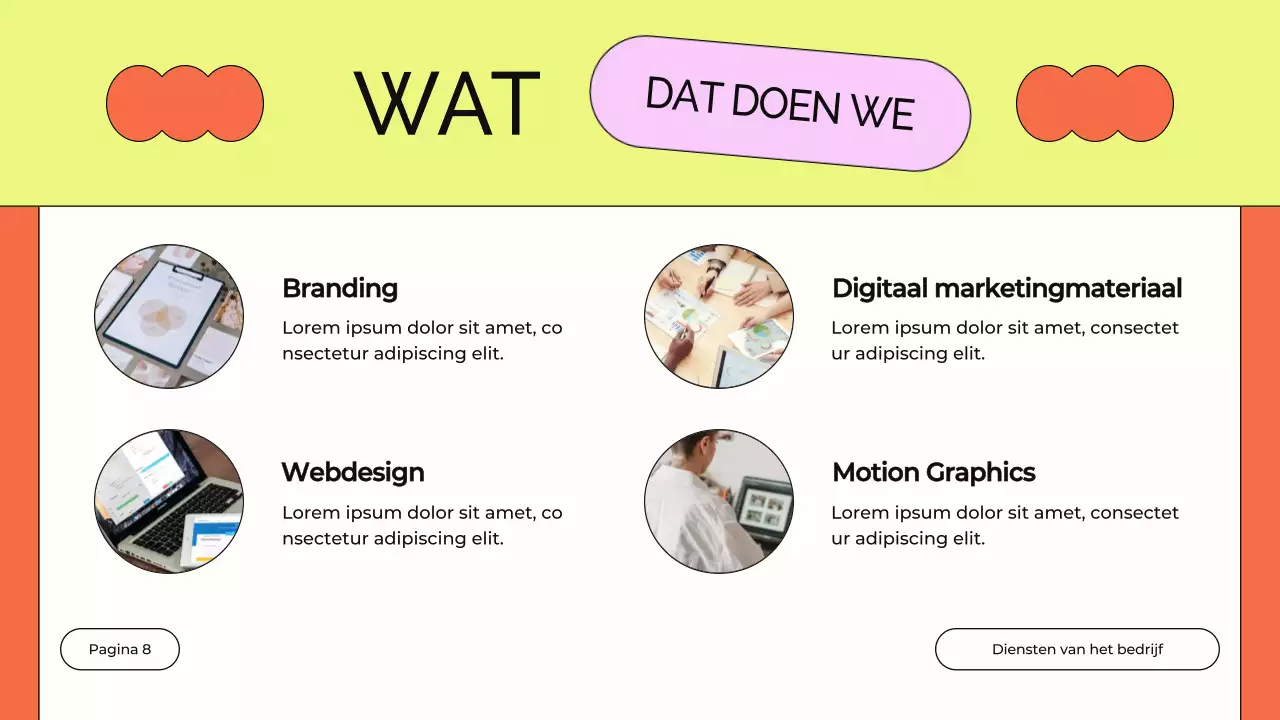 Orange and Purple Design Studio Bedrijfsprofiel Introductie