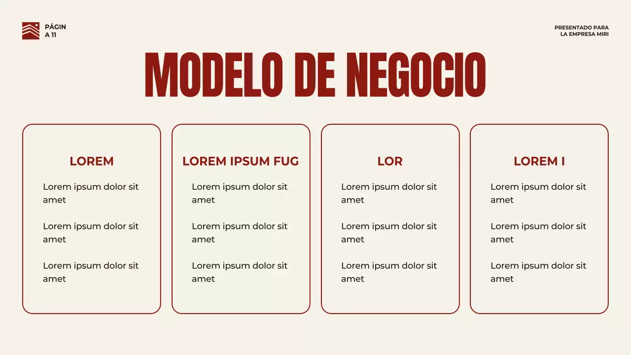 Estrategia de lanzamiento empresarial en rojo y beige