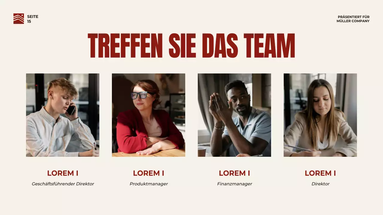 Rot und Beige Bold Business Pitch Strategie