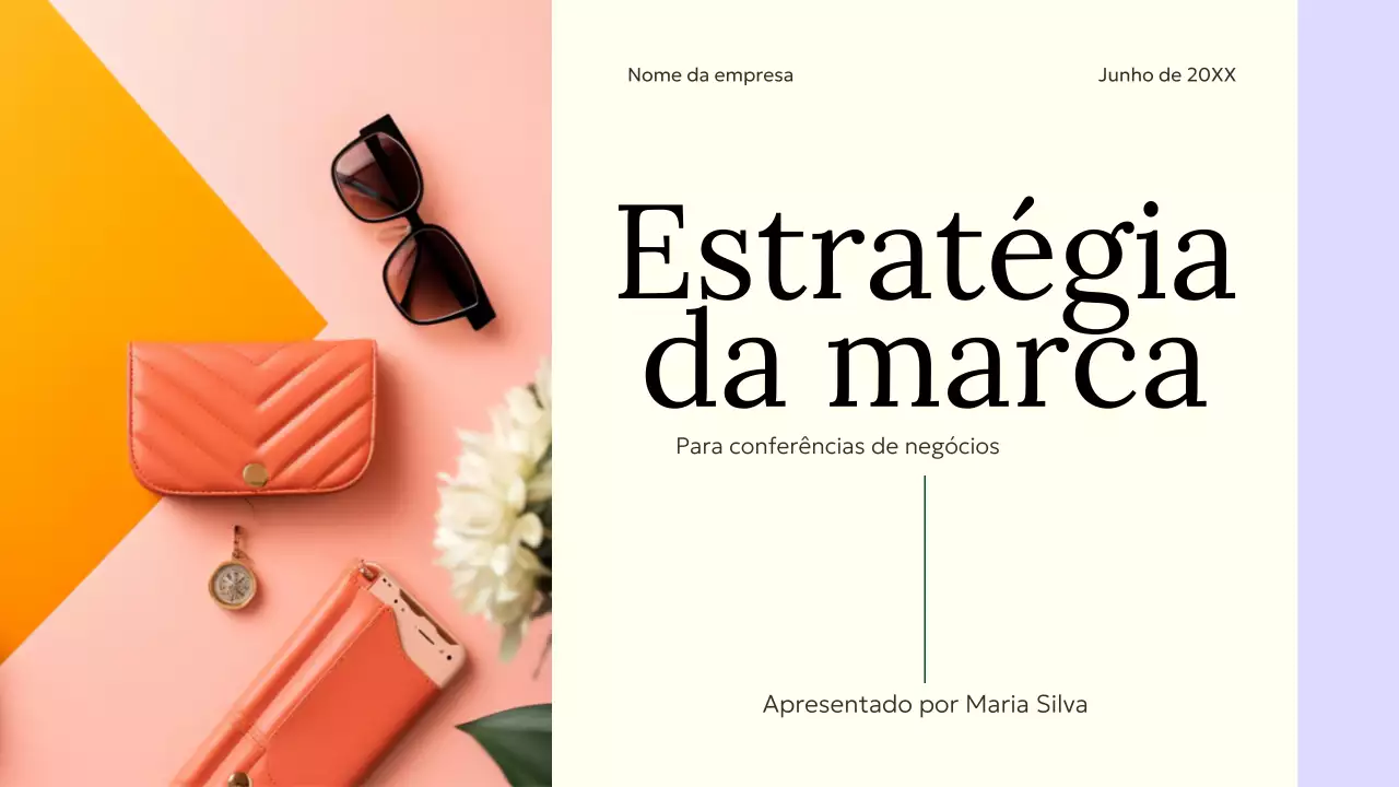 Verde Laranja Roxo Minimalista Elgant Brand Startegy