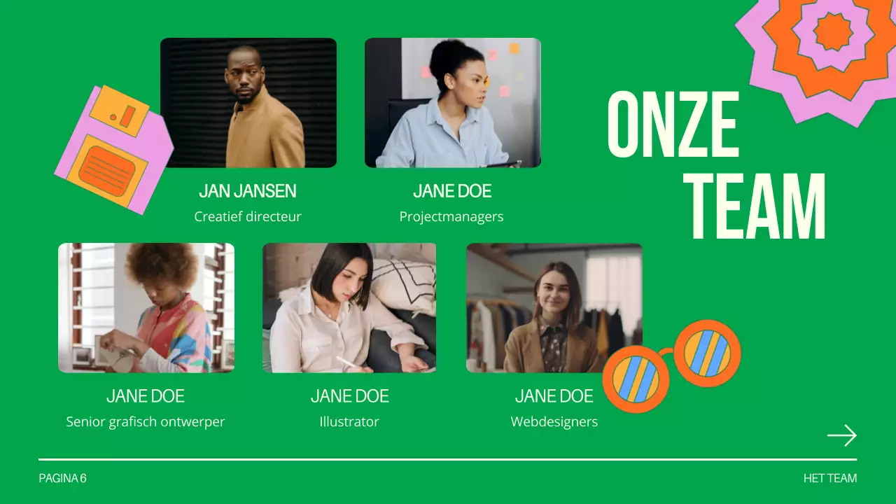 Green and White Creative Design Studio Introductie van het bedrijf