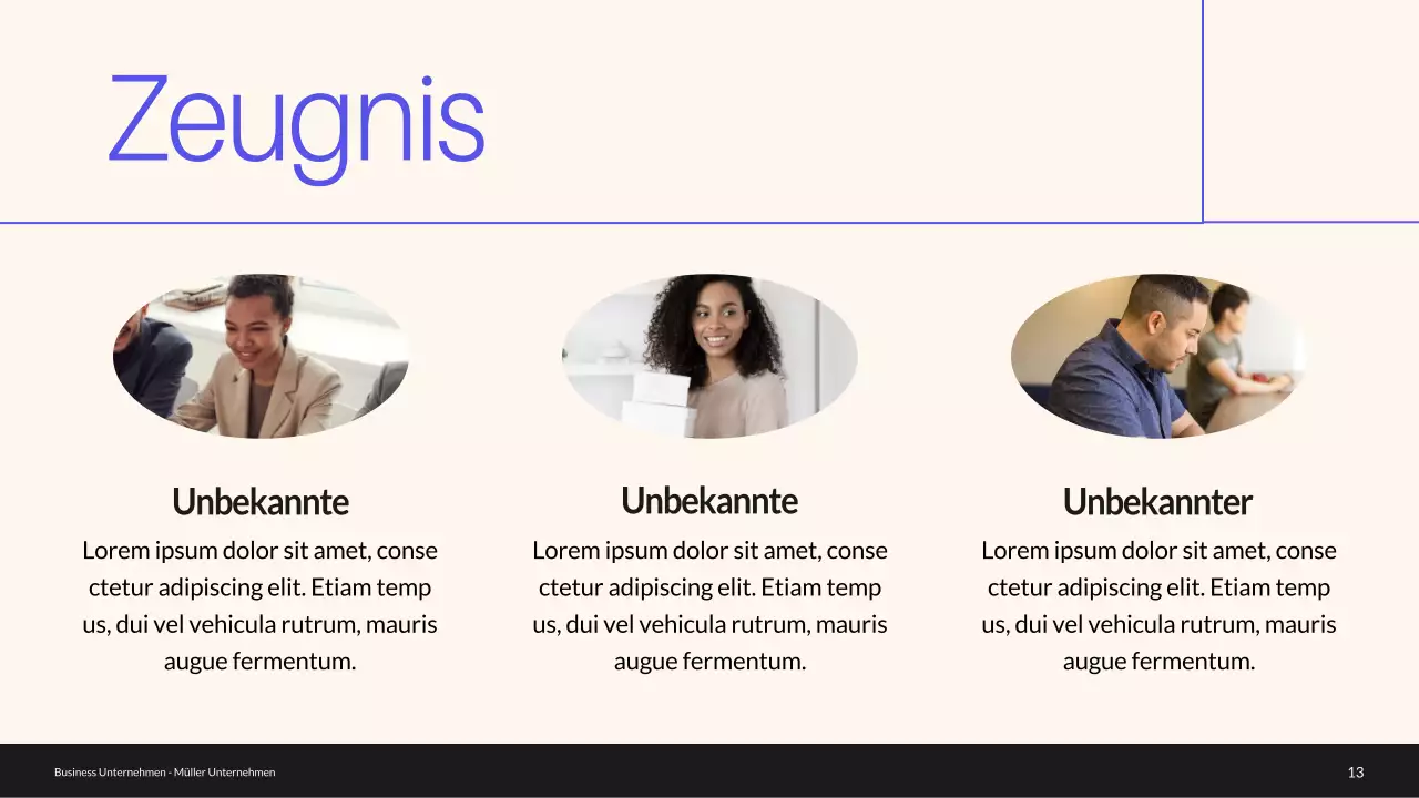 Blue and Green Minimal Business Profile Unternehmensvorstellung