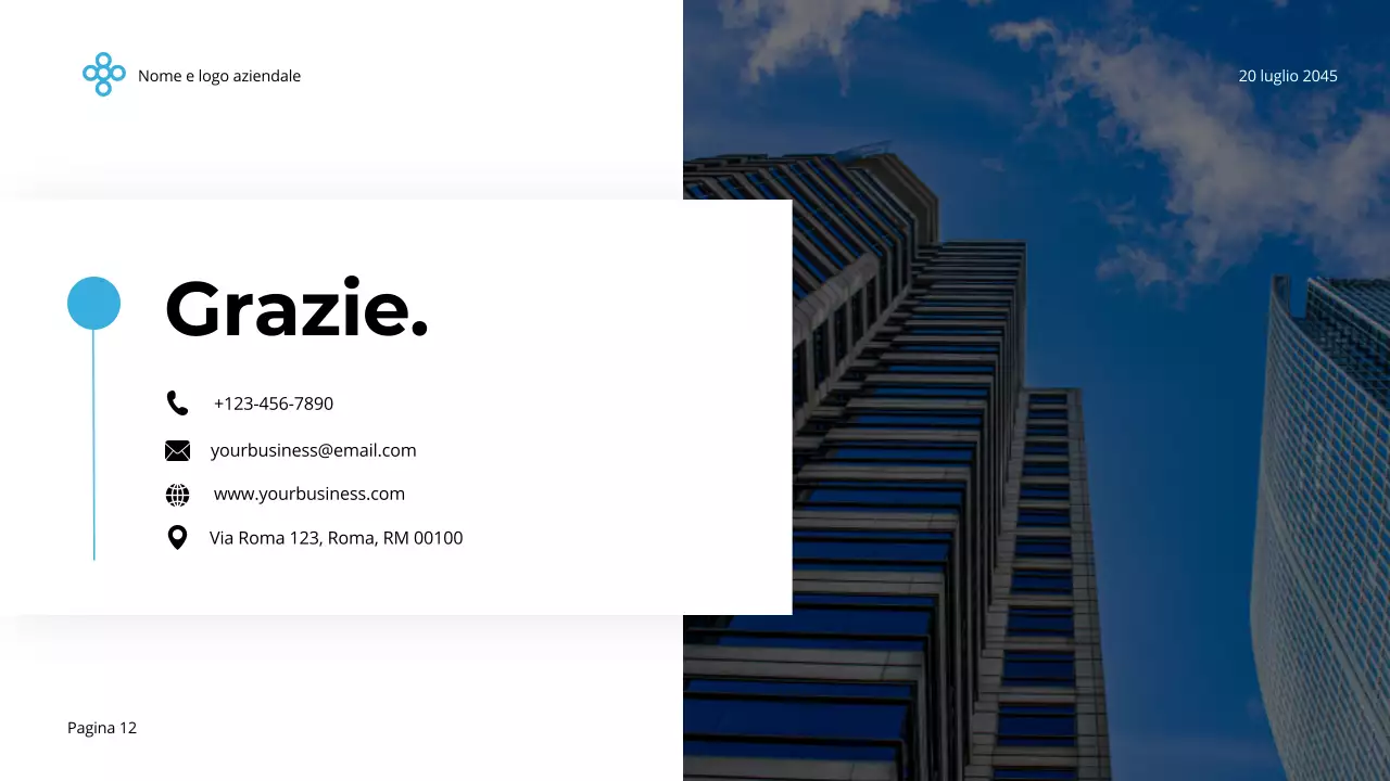 Blu e bianco, semplice e minimalista