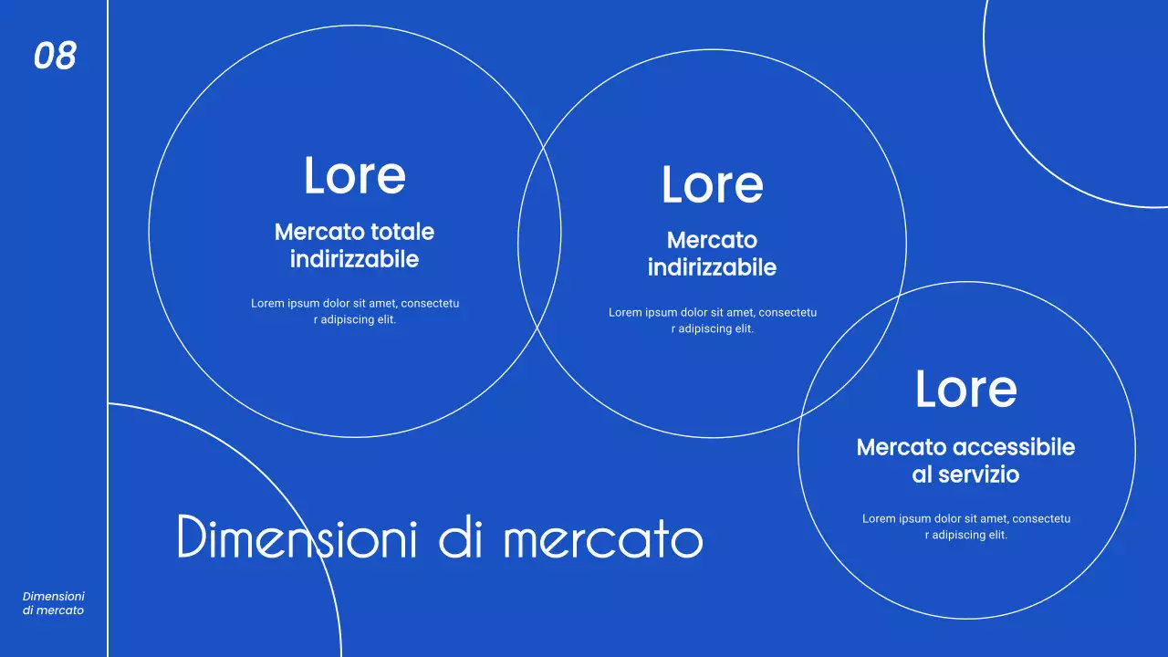 Strategia di presentazione aziendale minimalista in bianco e blu