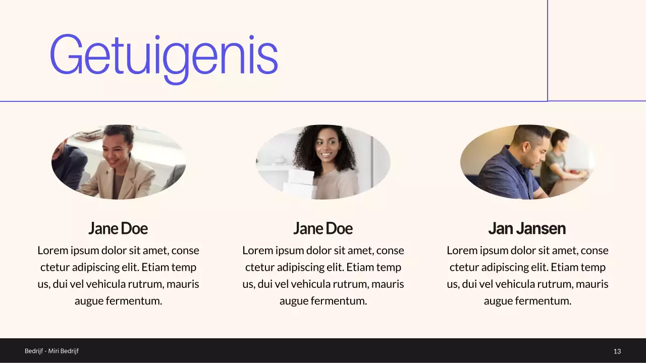 Blue and Green Minimal Bedrijfsprofiel Introductie van het bedrijf