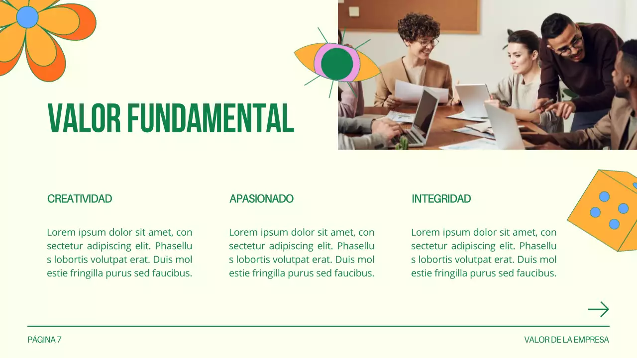 Green and White Creative Design Studio Presentación de la empresa