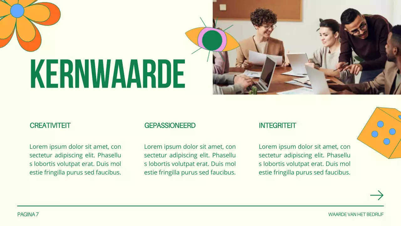 Green and White Creative Design Studio Introductie van het bedrijf