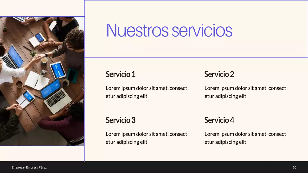 Blue and Green Minimal Perfil de empresa Presentación de la empresa