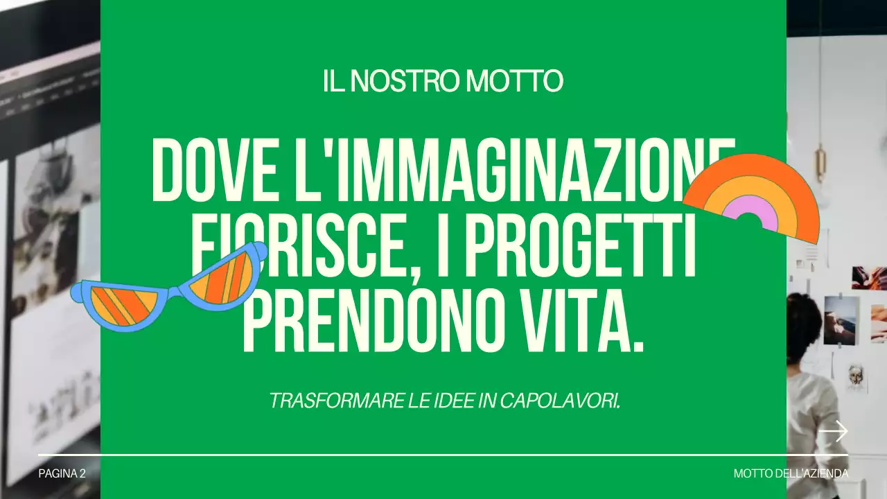 Green and White Creative Design Studio Introduzione dell'azienda