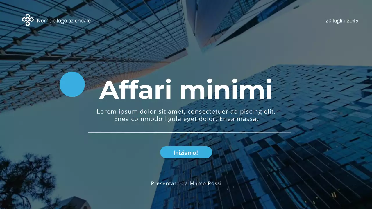 Blu e bianco, semplice e minimalista