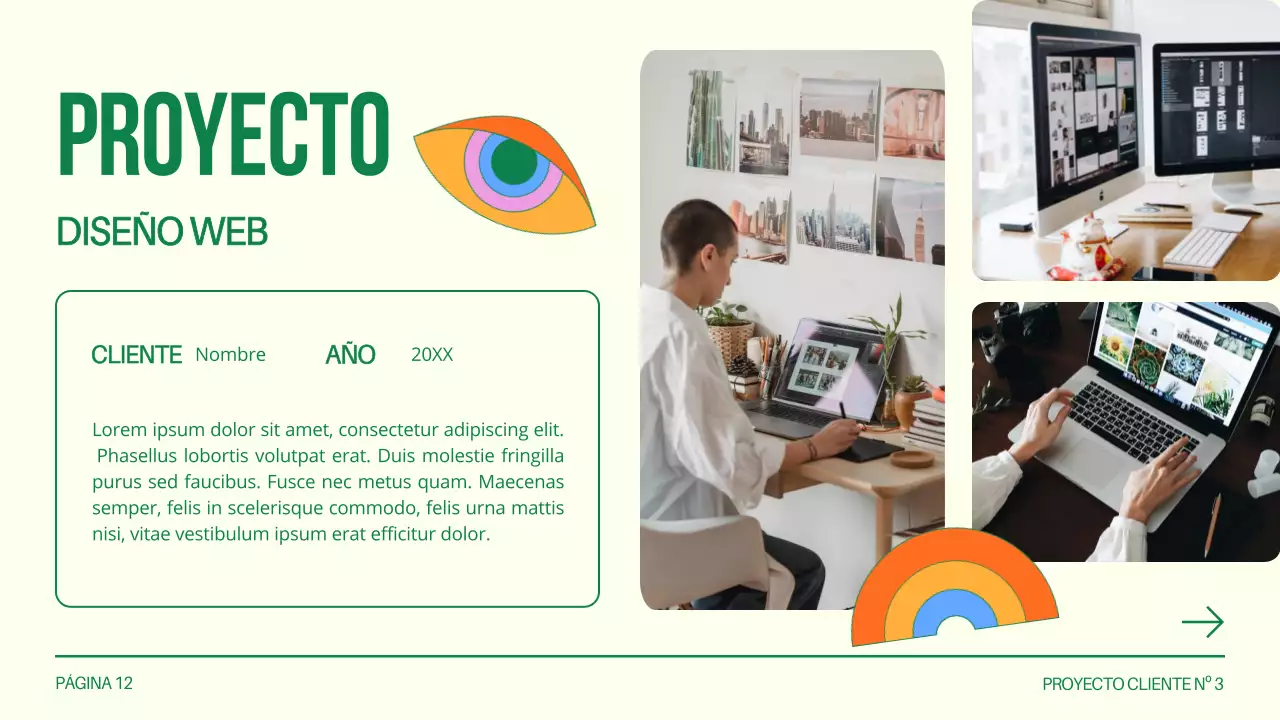 Green and White Creative Design Studio Presentación de la empresa