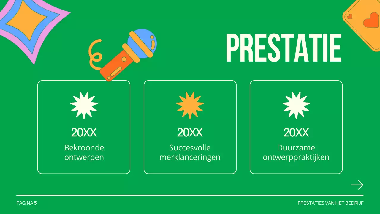 Green and White Creative Design Studio Introductie van het bedrijf