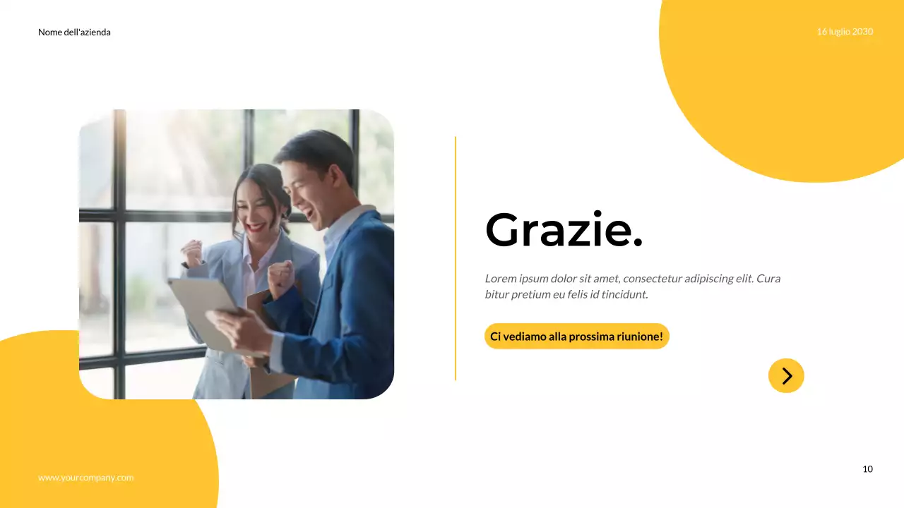 Giallo e grigio Semplici note moderne del team di marketing