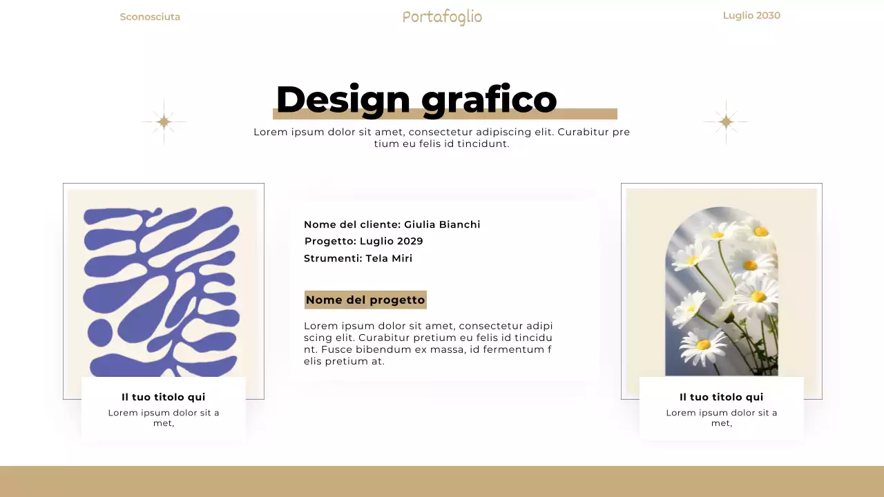 Beige Portafoglio elegante e moderno del designer