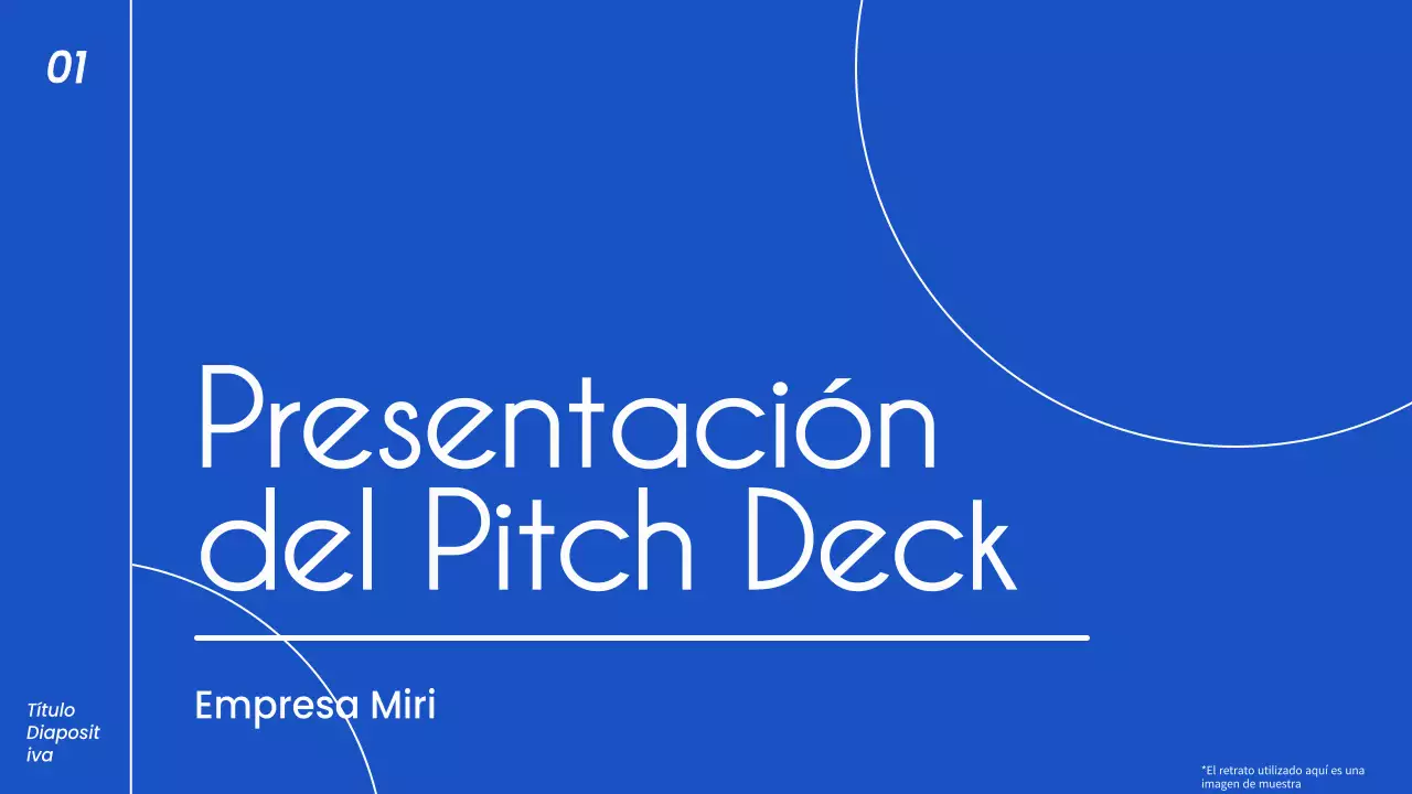 Estrategia minimalista de presentación de negocios en blanco y azul