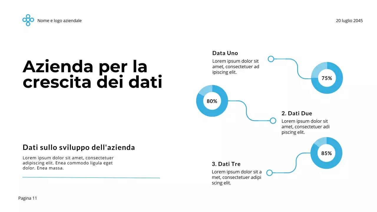 Blu e bianco, semplice e minimalista