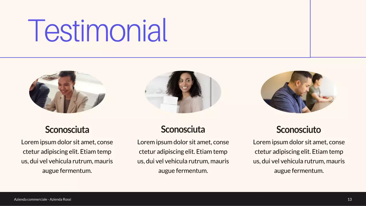 Profilo aziendale minimo blu e verde Introduzione dell'azienda