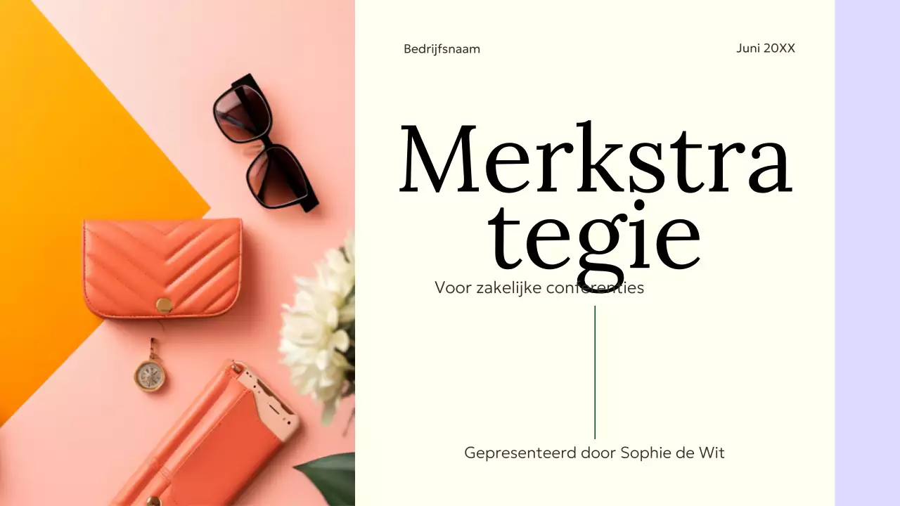 Groen Oranje Paars Minimalistisch Elgant Merk Startegie