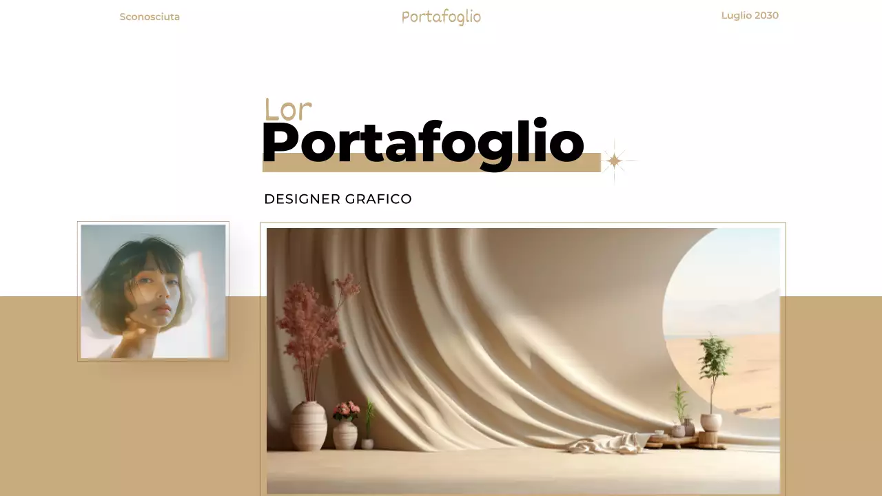 Beige Portafoglio elegante e moderno del designer